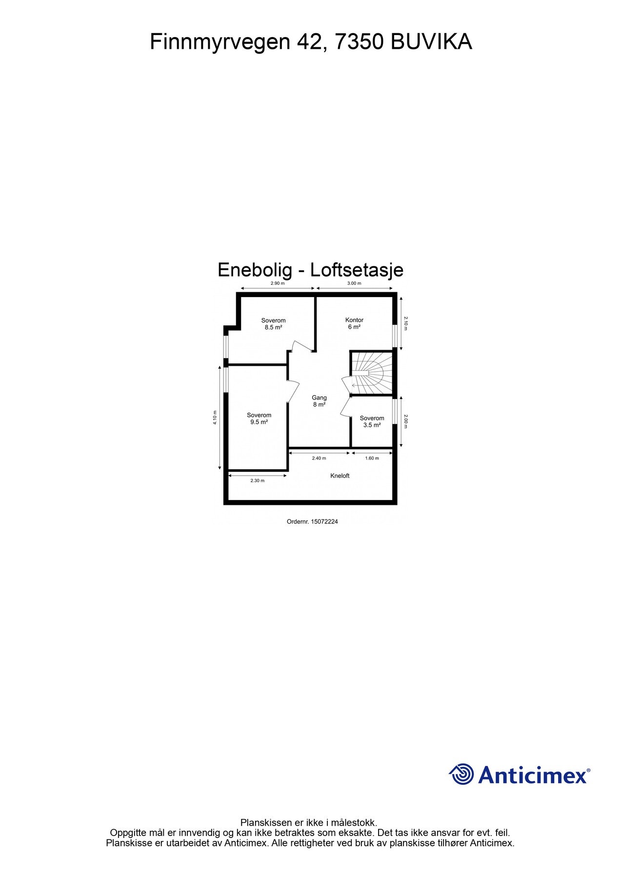 Plantegning - loft Galleribilde