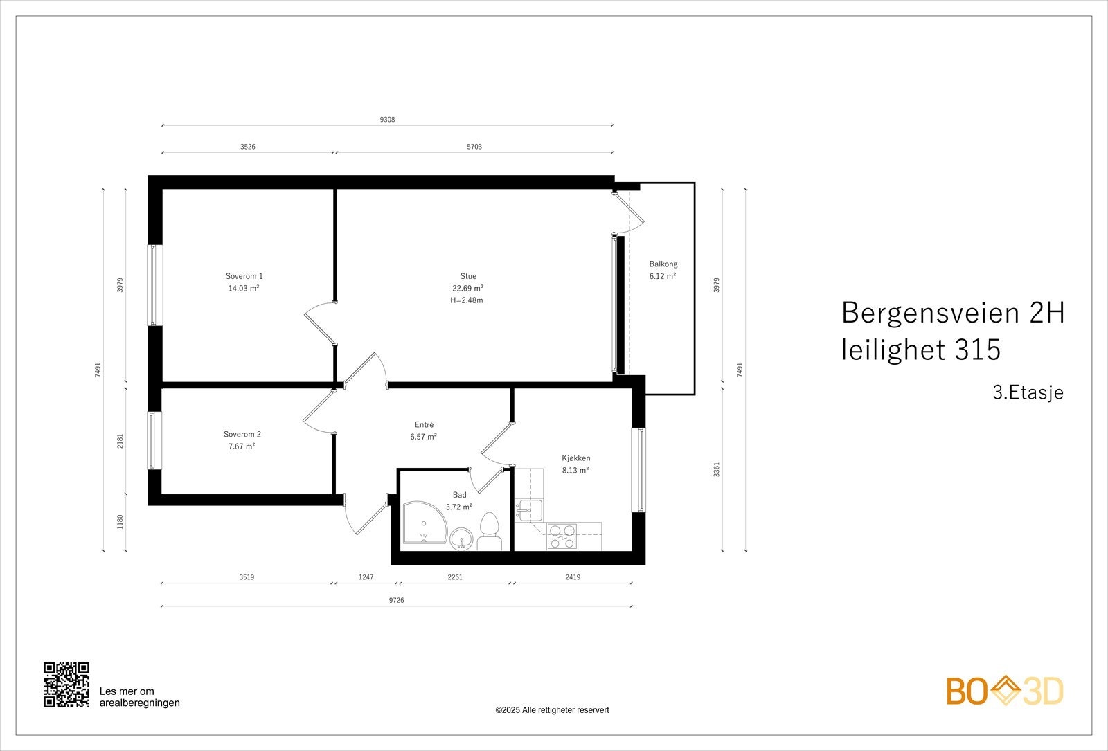 Takstmannens planskisse - Avvik kan forekomme. Galleribilde
