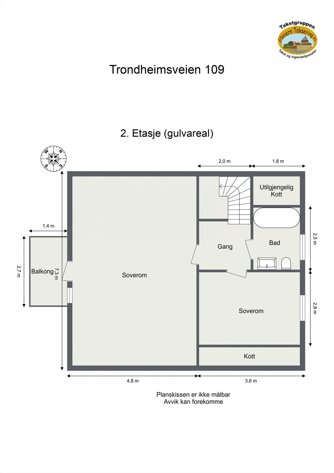 Plantegning 2. etg Galleribilde