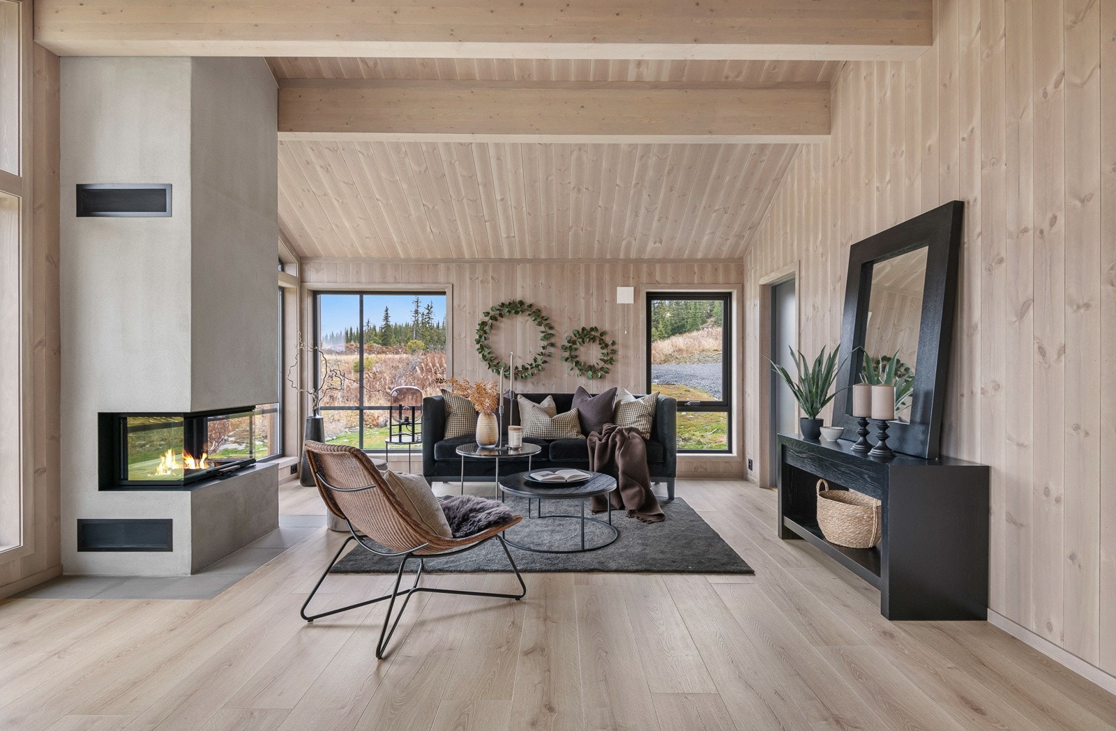 Flott peisovn som gir god varme og hyggelig atmosfære på kalde vinterkvelder Galleribilde