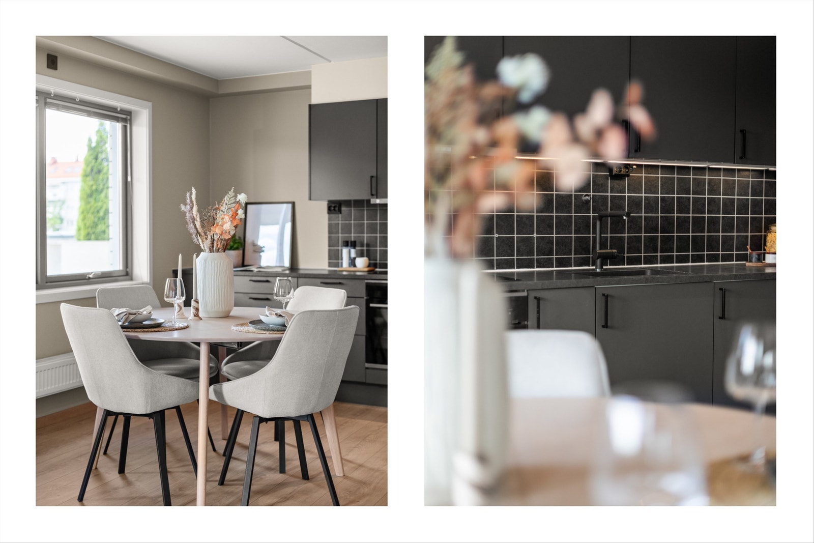 Leiligheten blir oppvarmet med fjernvarme via radiatorer. Fyring og varmtvann er inkludert i felleskostnadene. Galleribilde