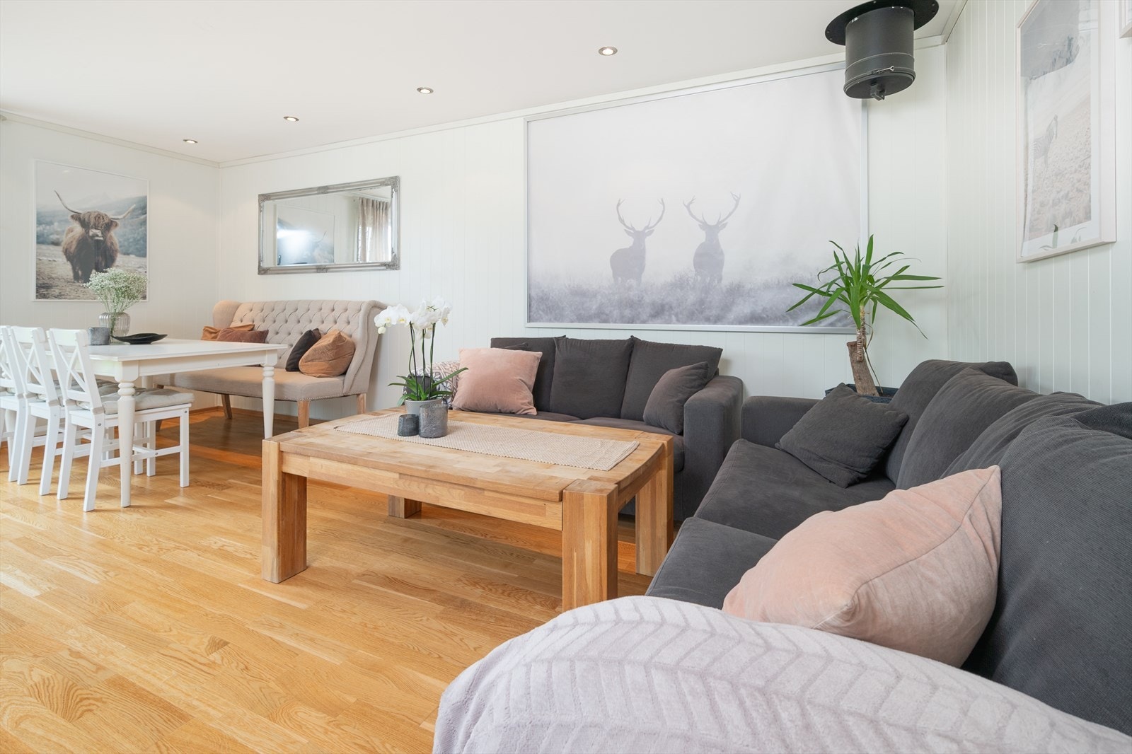 Naturlig plass for sittegruppe og spisebord Galleribilde