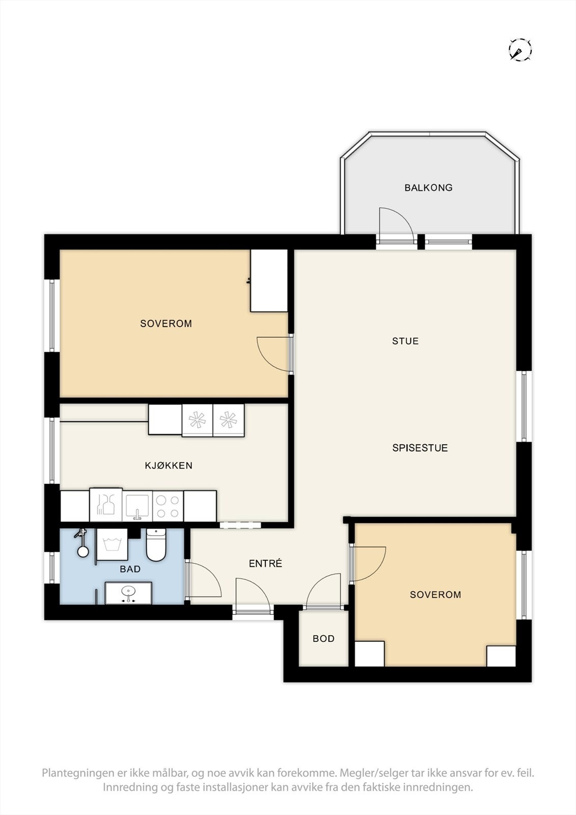 Plantegning 1.etg Galleribilde