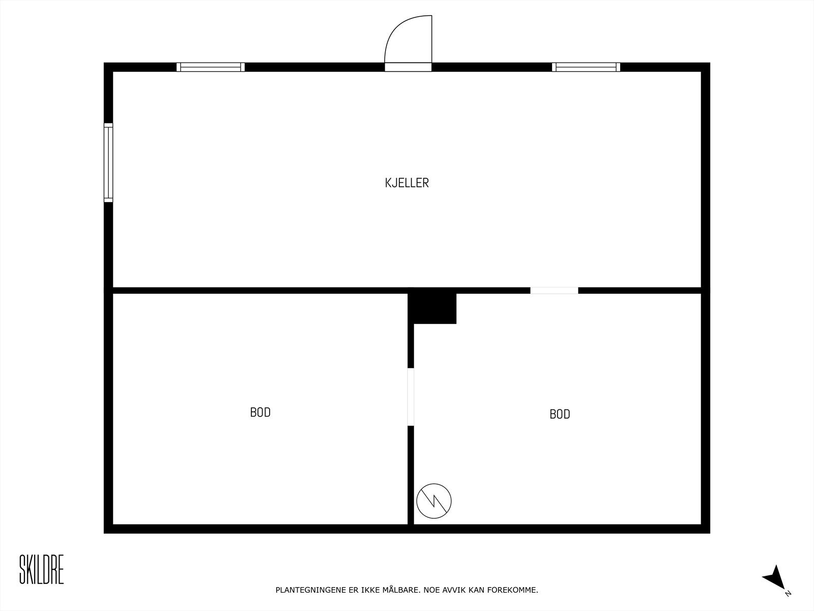 Planskisse kjelleretasje. Galleribilde