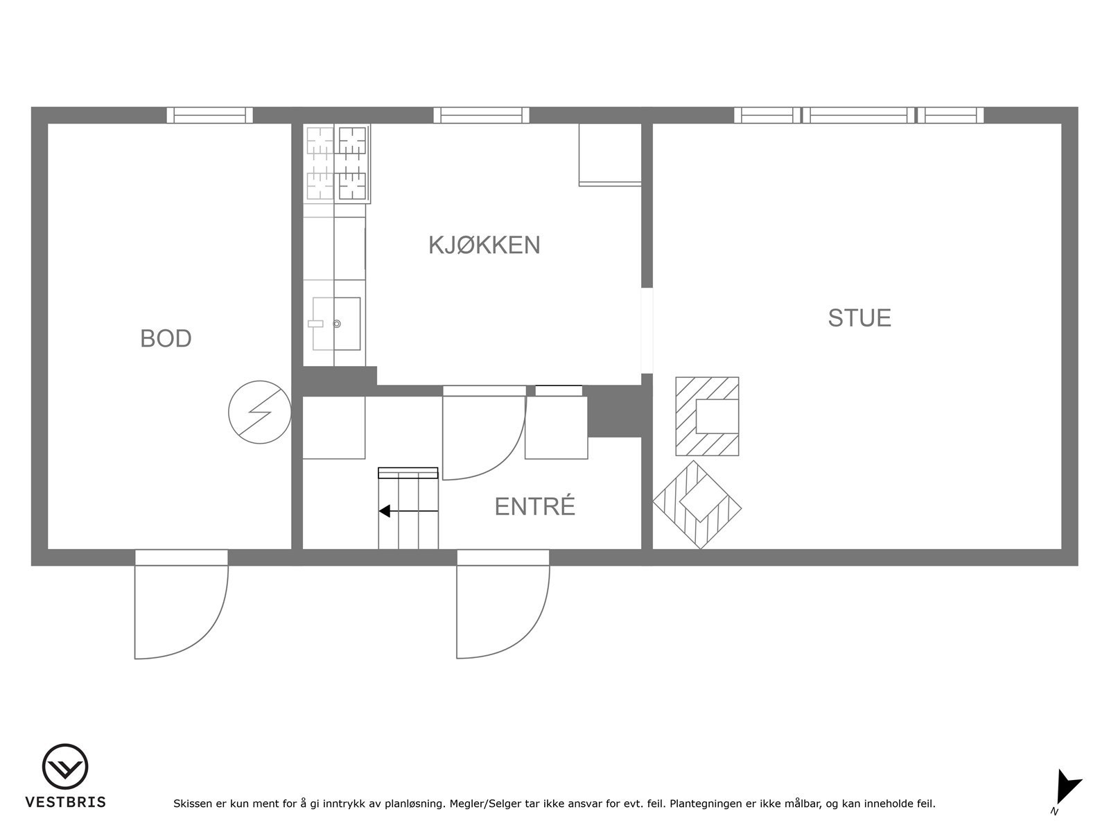 Plantegning - 1. etasje Galleribilde