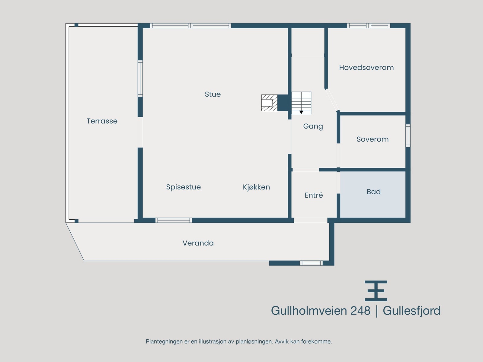 Plantegning hovedetasje Galleribilde