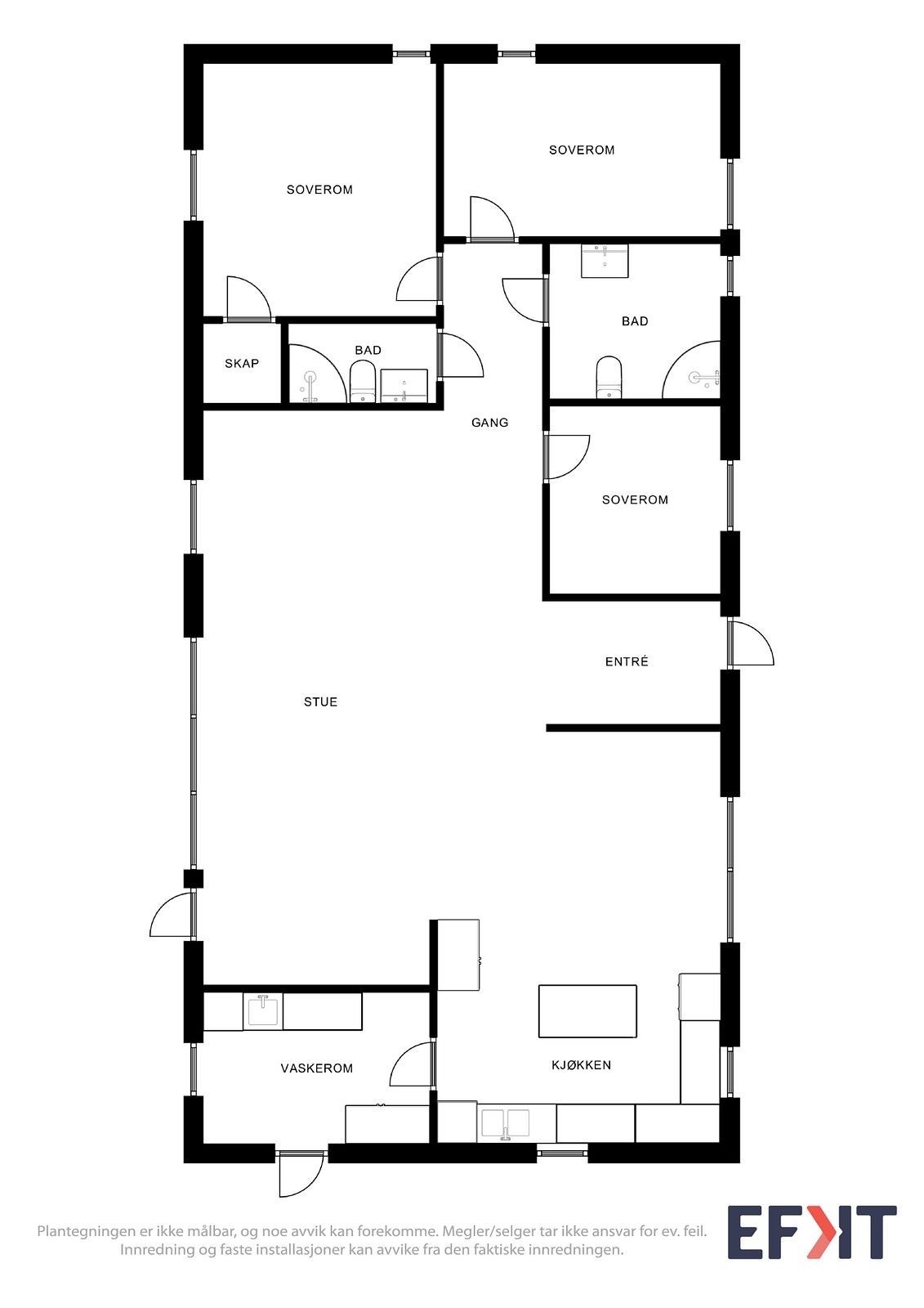 Plantegning Fyrhusvegen 13. Galleribilde