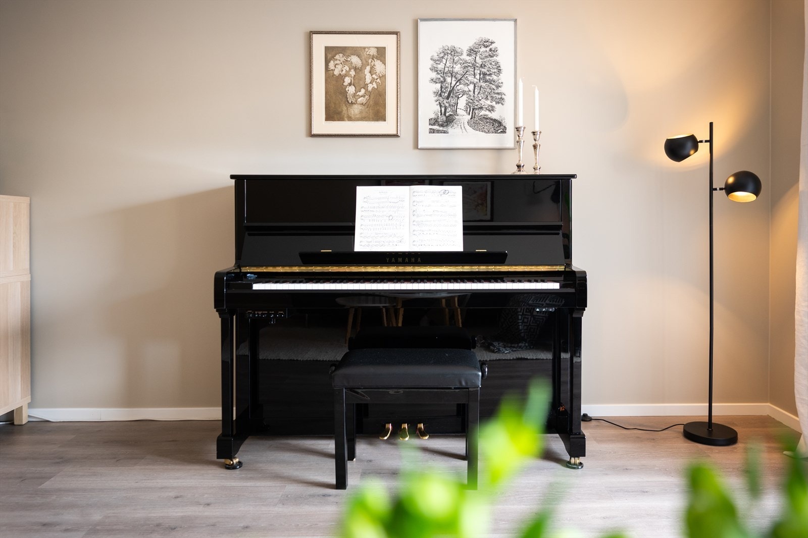 Er dere av den musikalske gjengen, så vit at stuen har god plass til et piano. Galleribilde