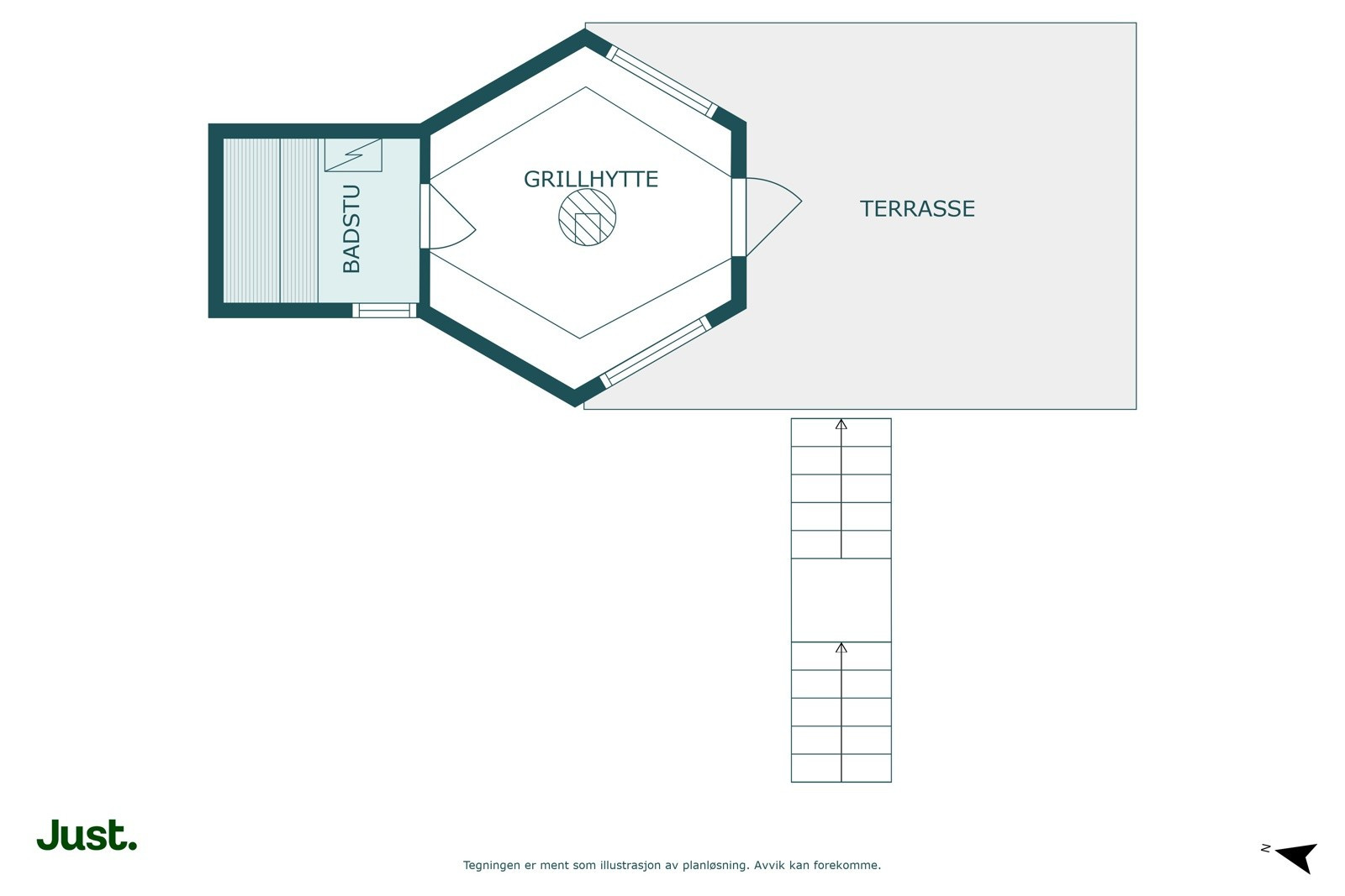Planskisse grillhytte