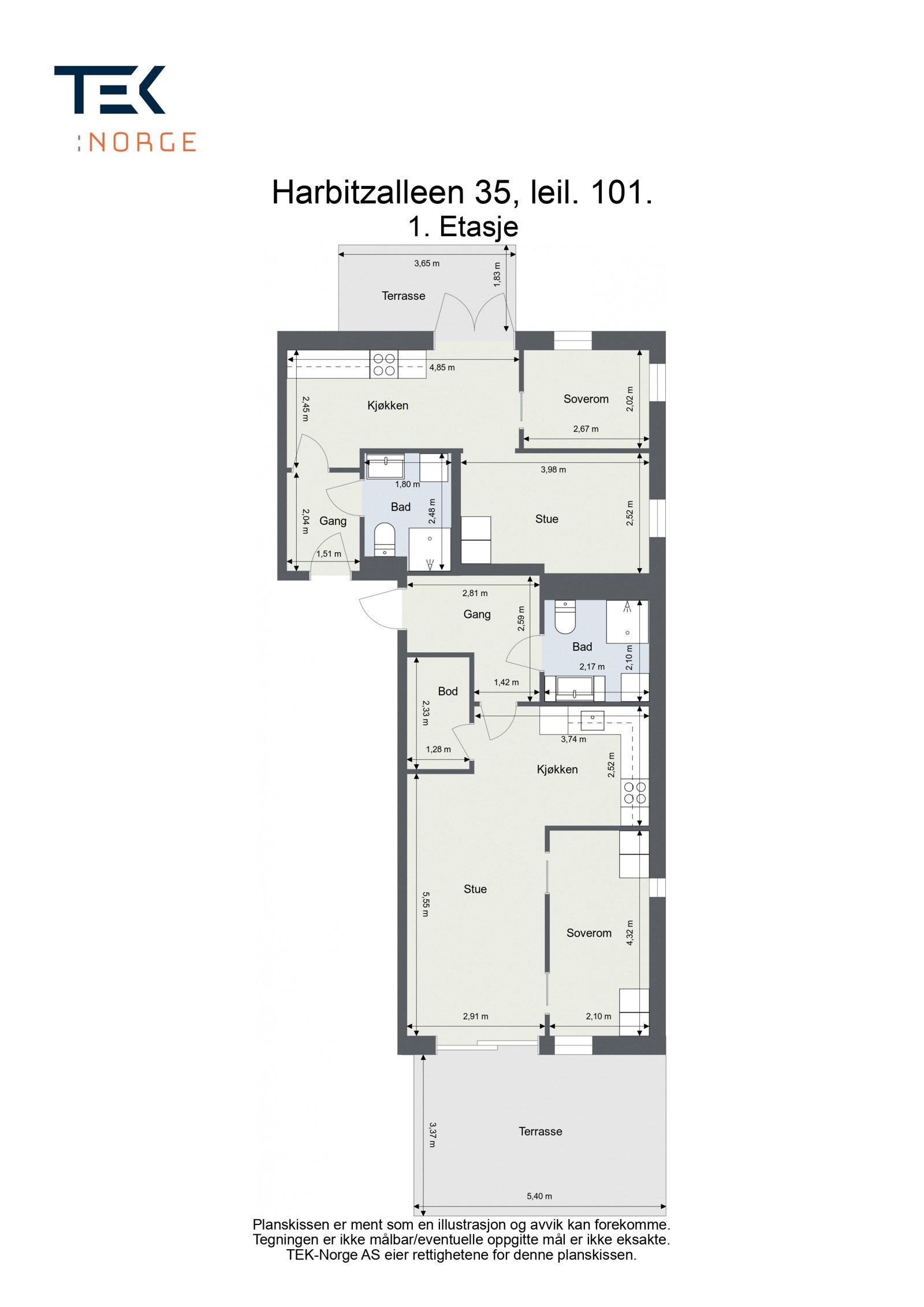 Plantegning Galleribilde