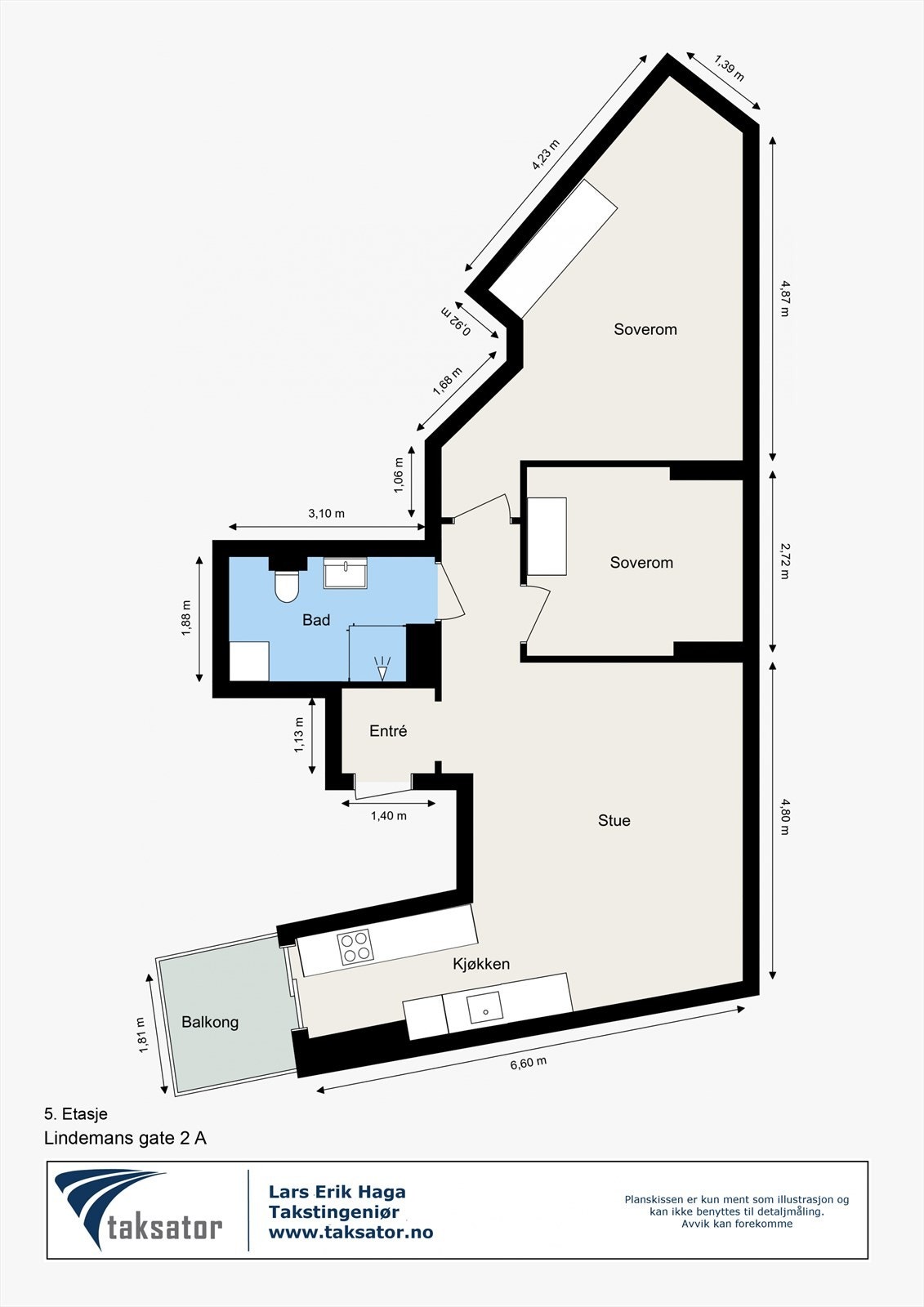 Gjennomgående planløsning med to gode soverom Galleribilde