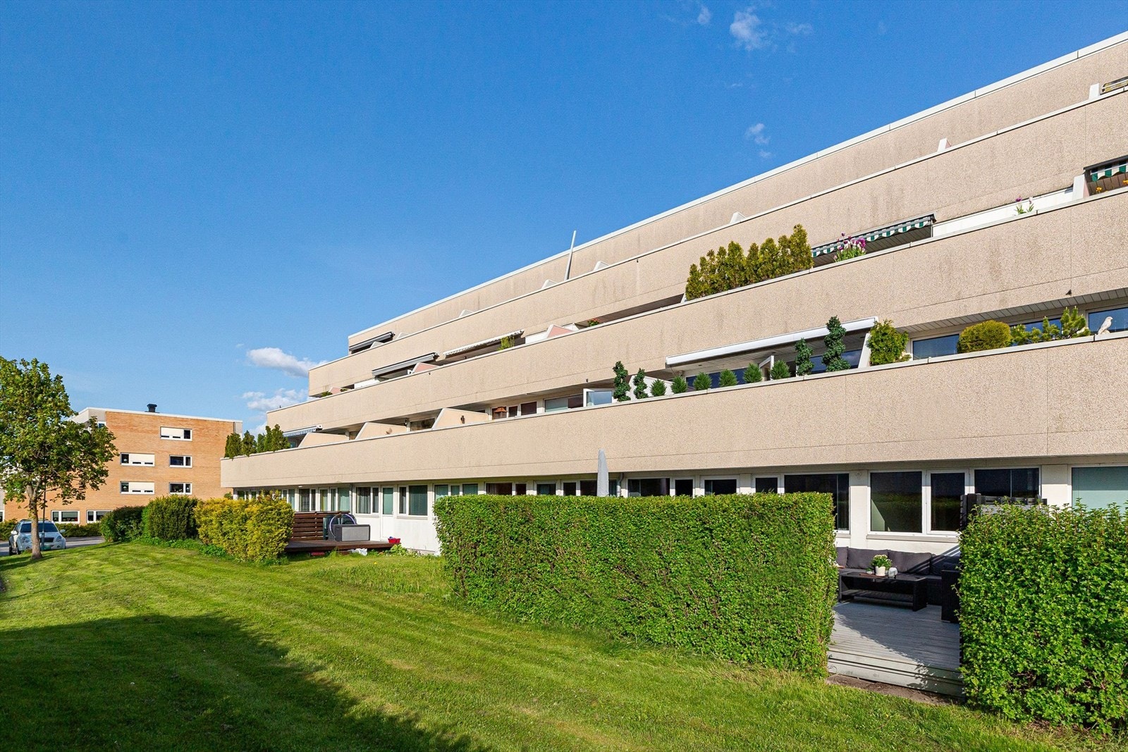 Grøntområdene er til fri disposisjon for beboerne. Galleribilde