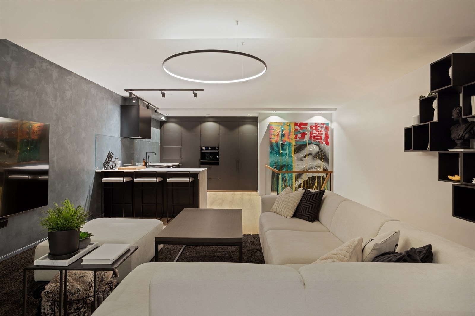 Bilde av lyssetting i leiligheten. Galleribilde