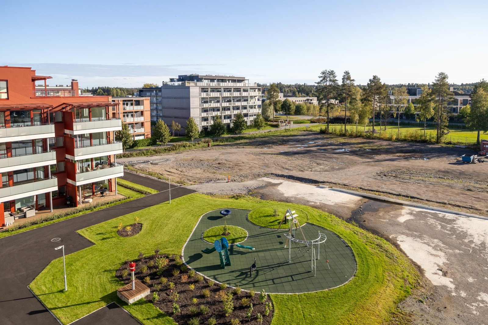 Her har du har utsyn til grønne pene fellesarealer. Galleribilde