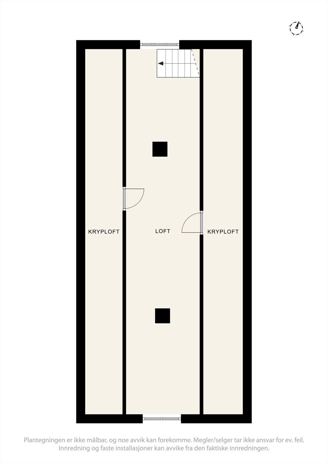 Plantegning loft. Galleribilde