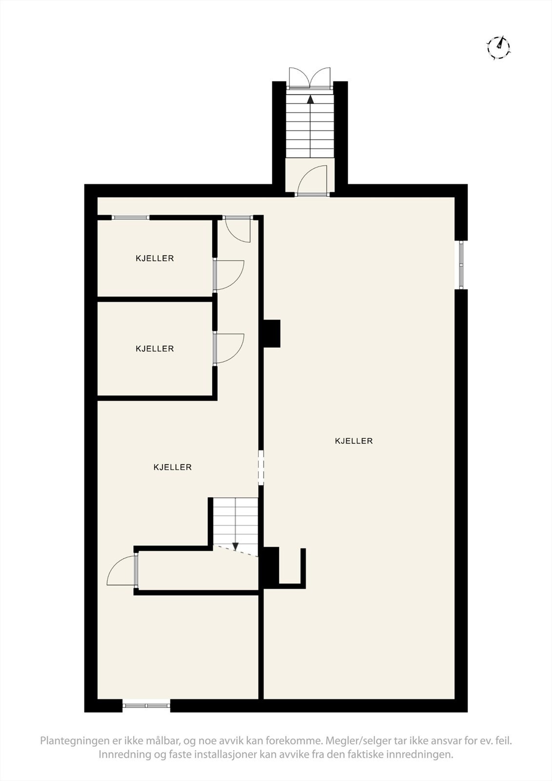 Plantegning kjeller. Galleribilde