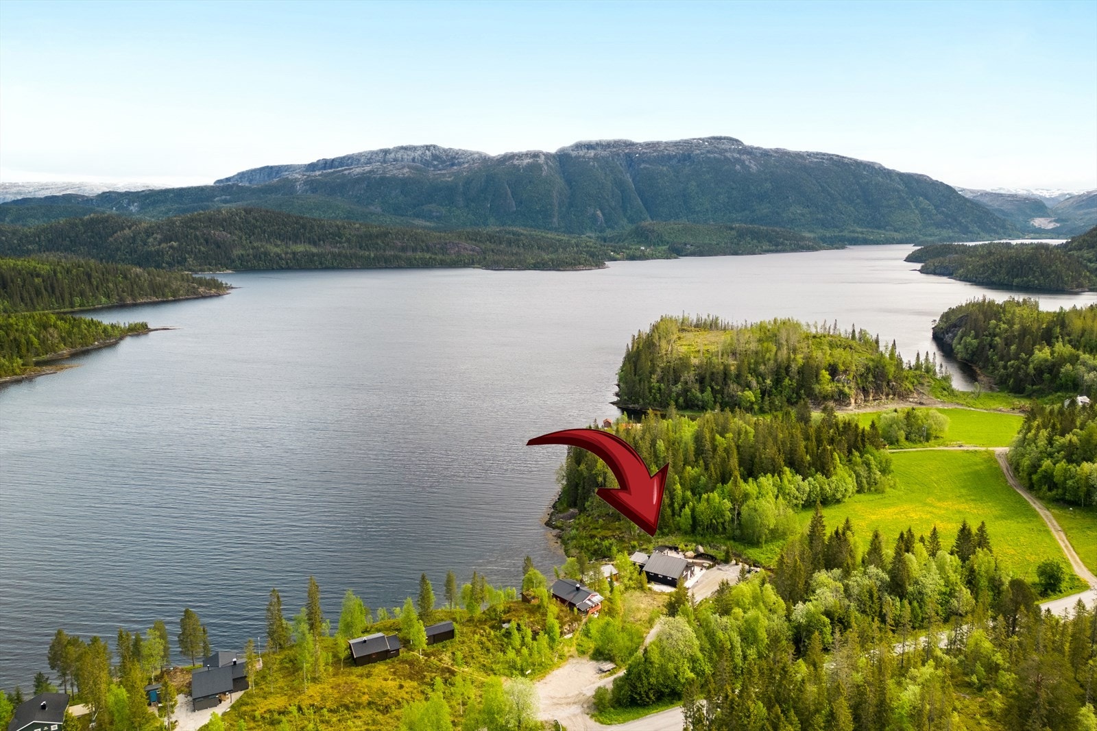 Hytten er en del av Vestre Bogan hyttefelt Galleribilde