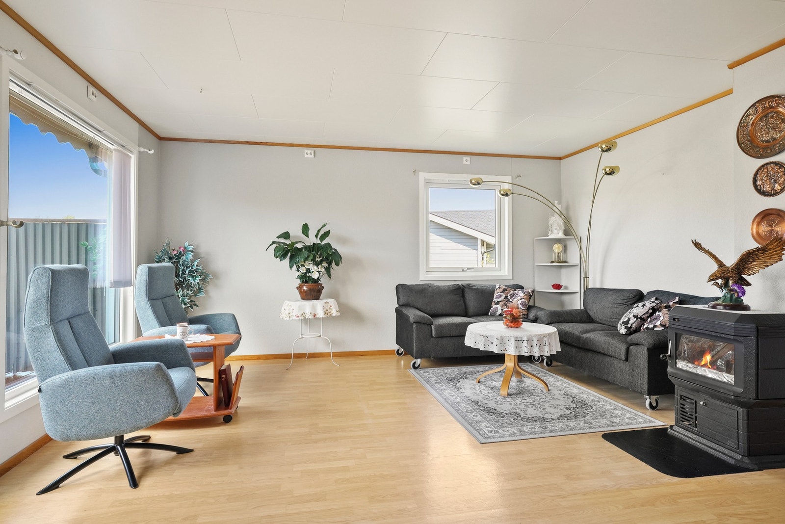 Her er det fin plass til ulike sittesoner Galleribilde