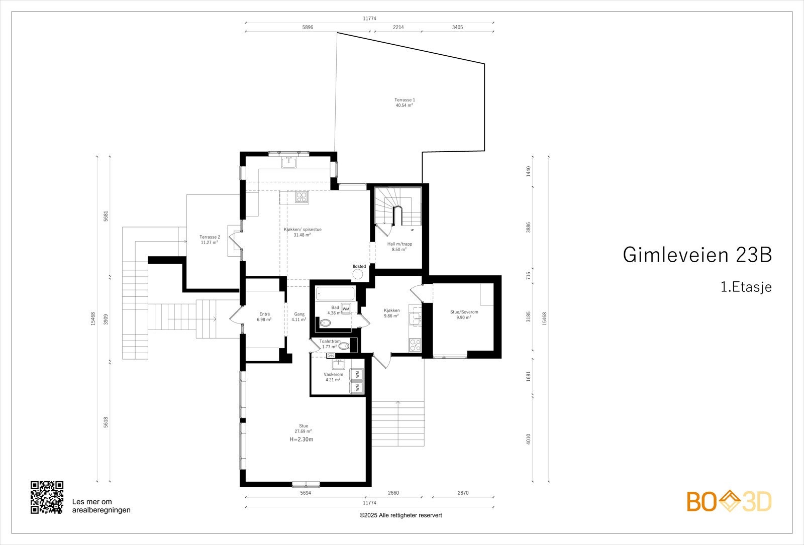 Plantegning 1.etasje Galleribilde