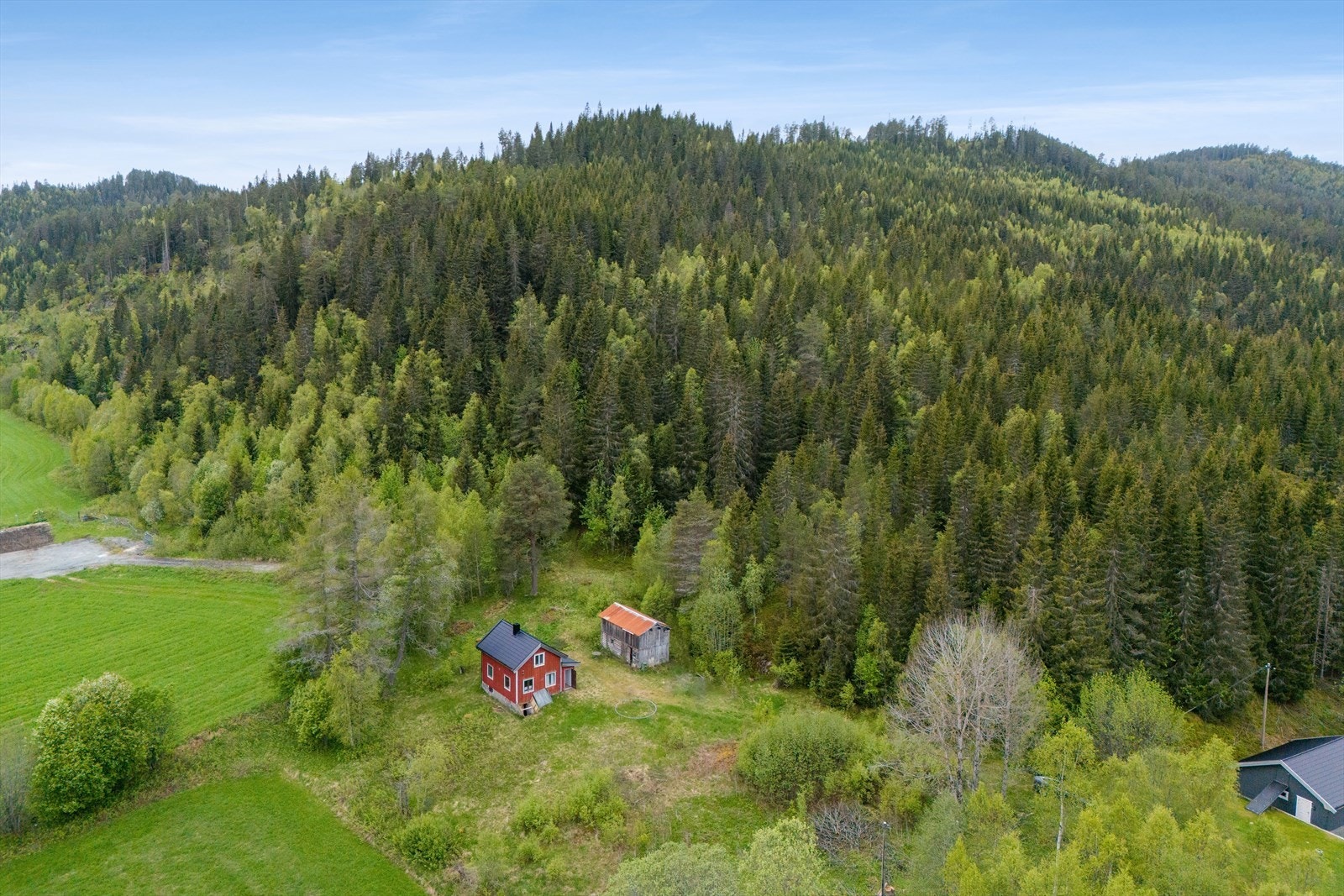 Eiendommen har en stor tomt på hele 2.208 kvm. Galleribilde