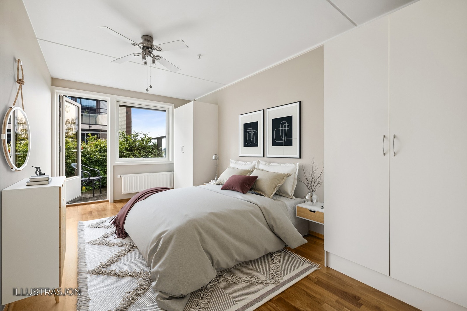 Hovedsoverom med skapplass. Galleribilde