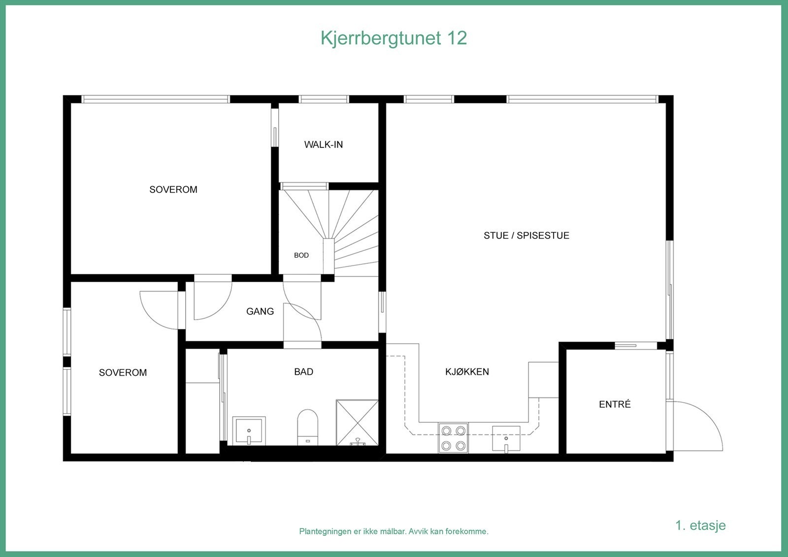 Plantegning over 1. etasje Galleribilde