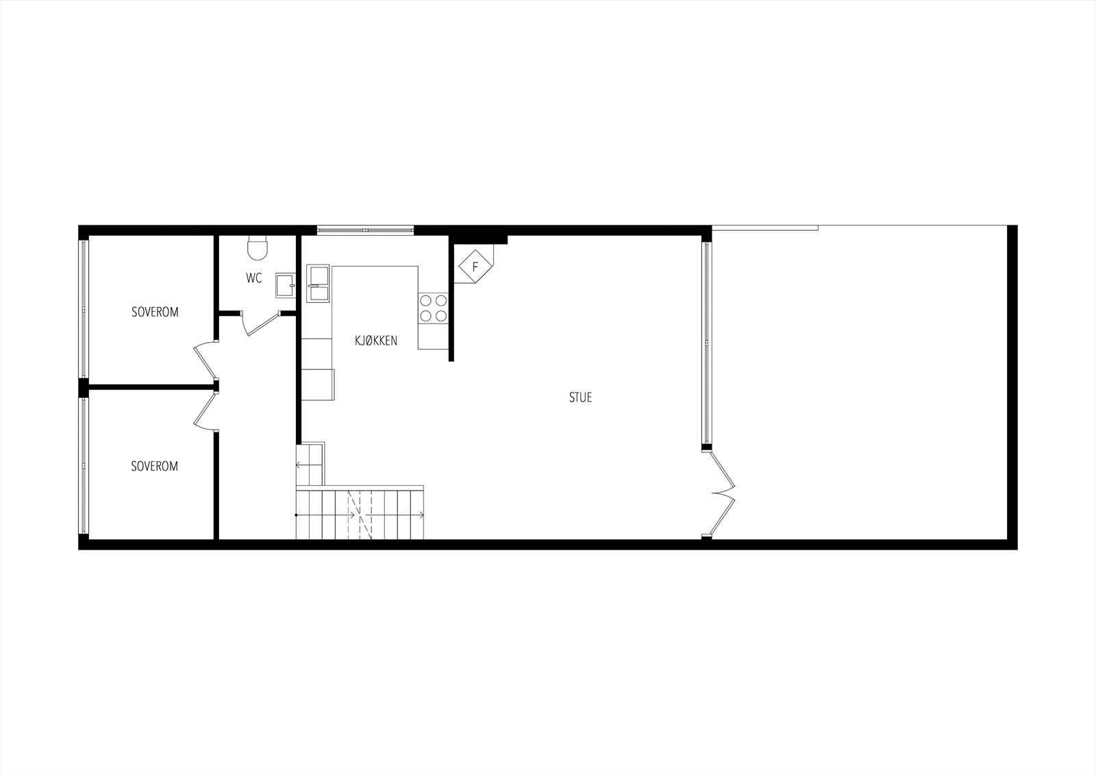 Plantegning 2. etasje Galleribilde