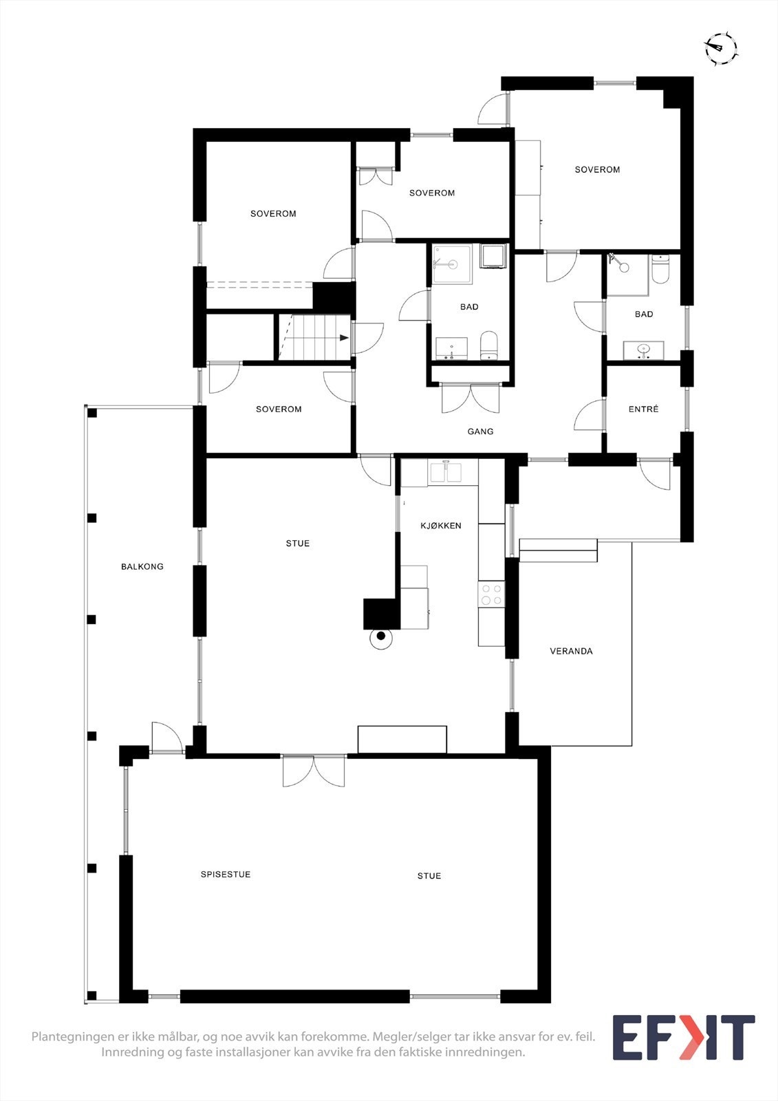 Plantegning 1. etasje Galleribilde