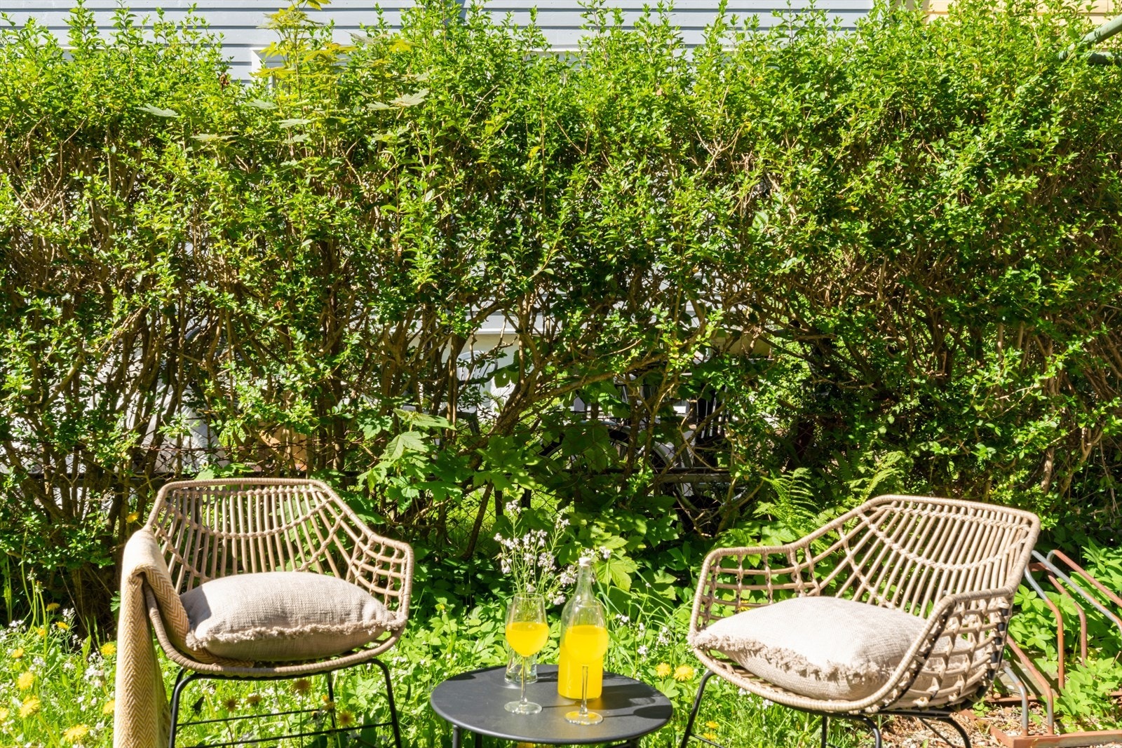 - Sameiet har en koselig uteplass som kan nytes på fine dager - Galleribilde