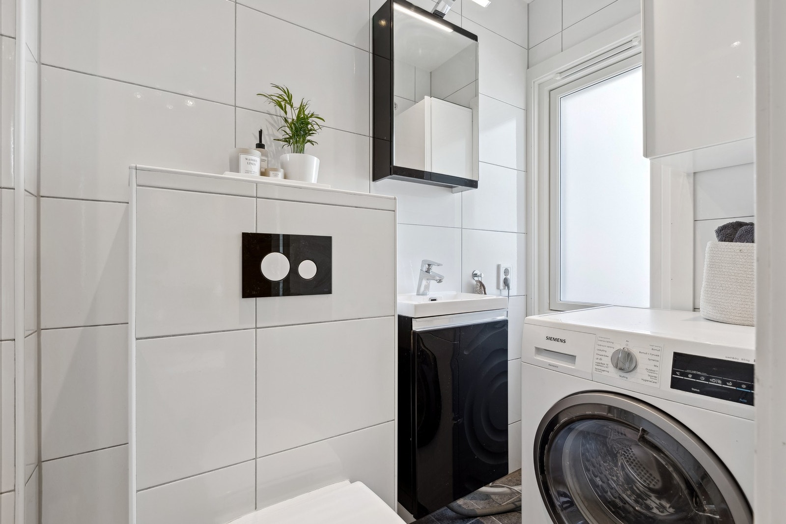 Her er det også opplegg for vaskemaskin. Galleribilde