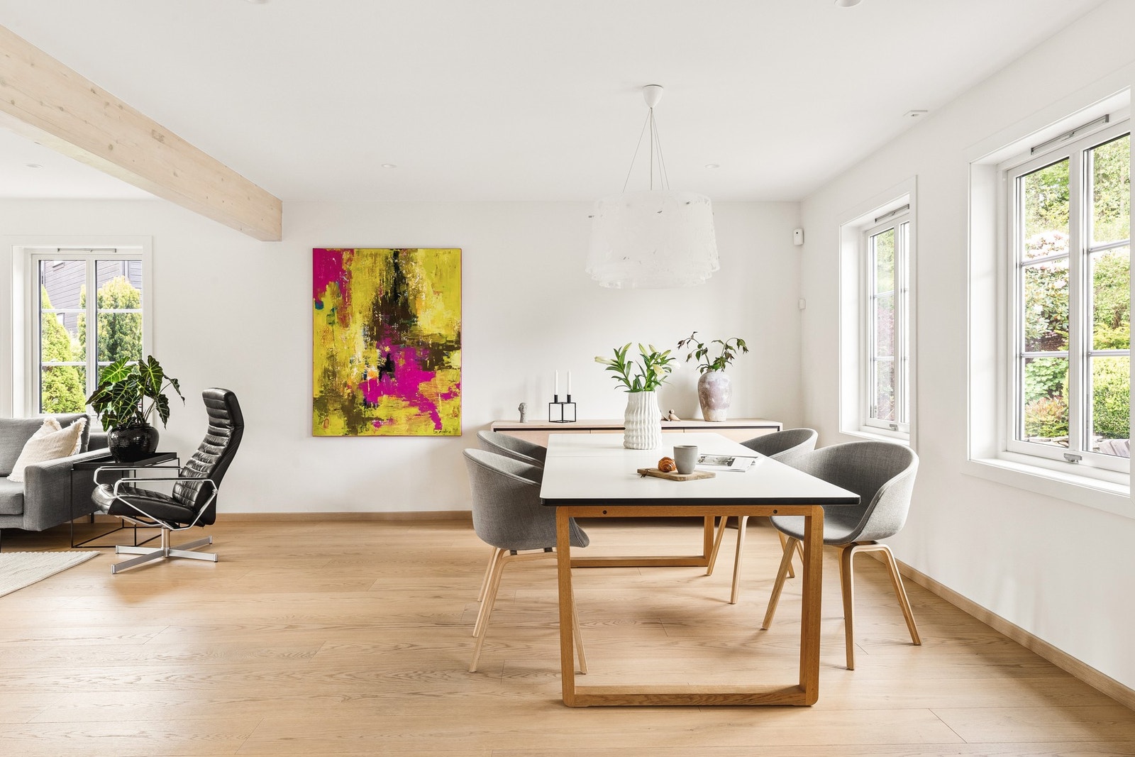Rommets utforming gjør det enkelt å innrede. Galleribilde