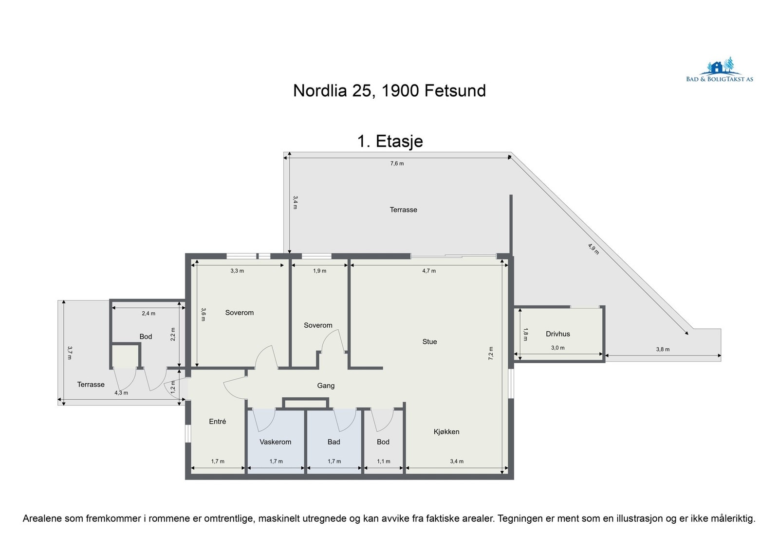 Først starter vi med et overblikk over plantegningen til boligens hovedetasje slik at du får orientert deg litt. Galleribilde
