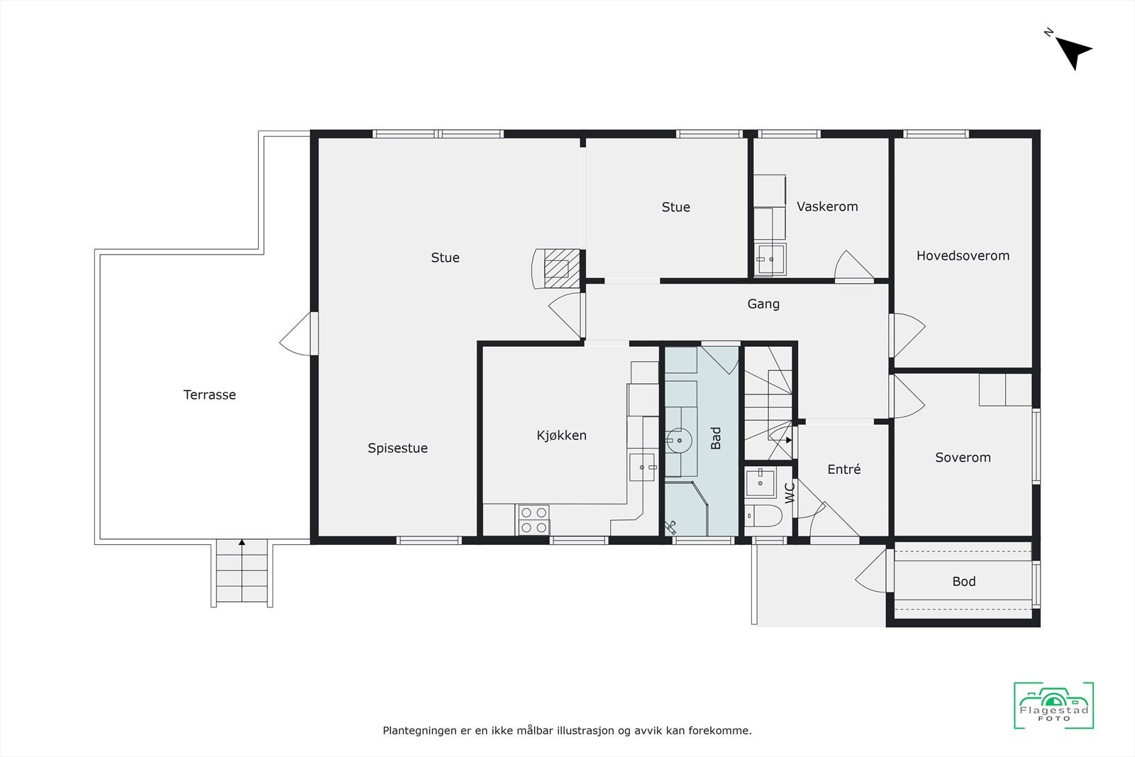 Plantegning 1. etasje Galleribilde