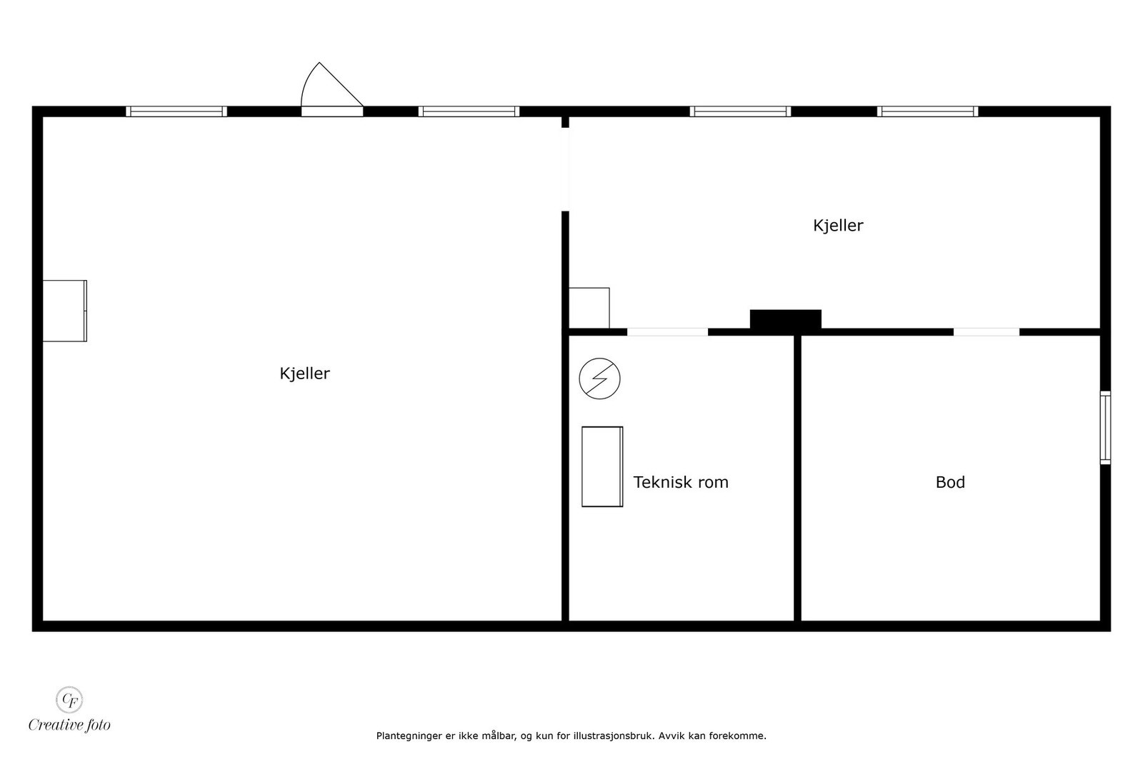 Plantegning Underetasje. Galleribilde