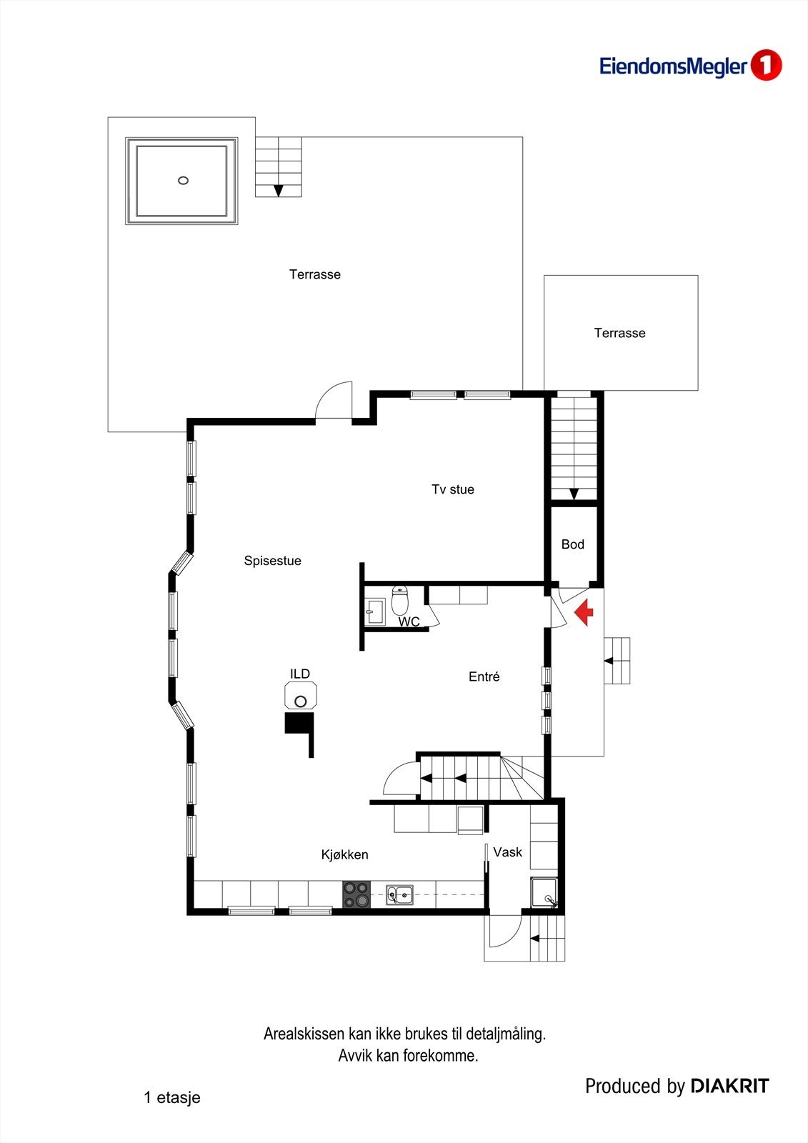 Plantegning 1.etasje Galleribilde