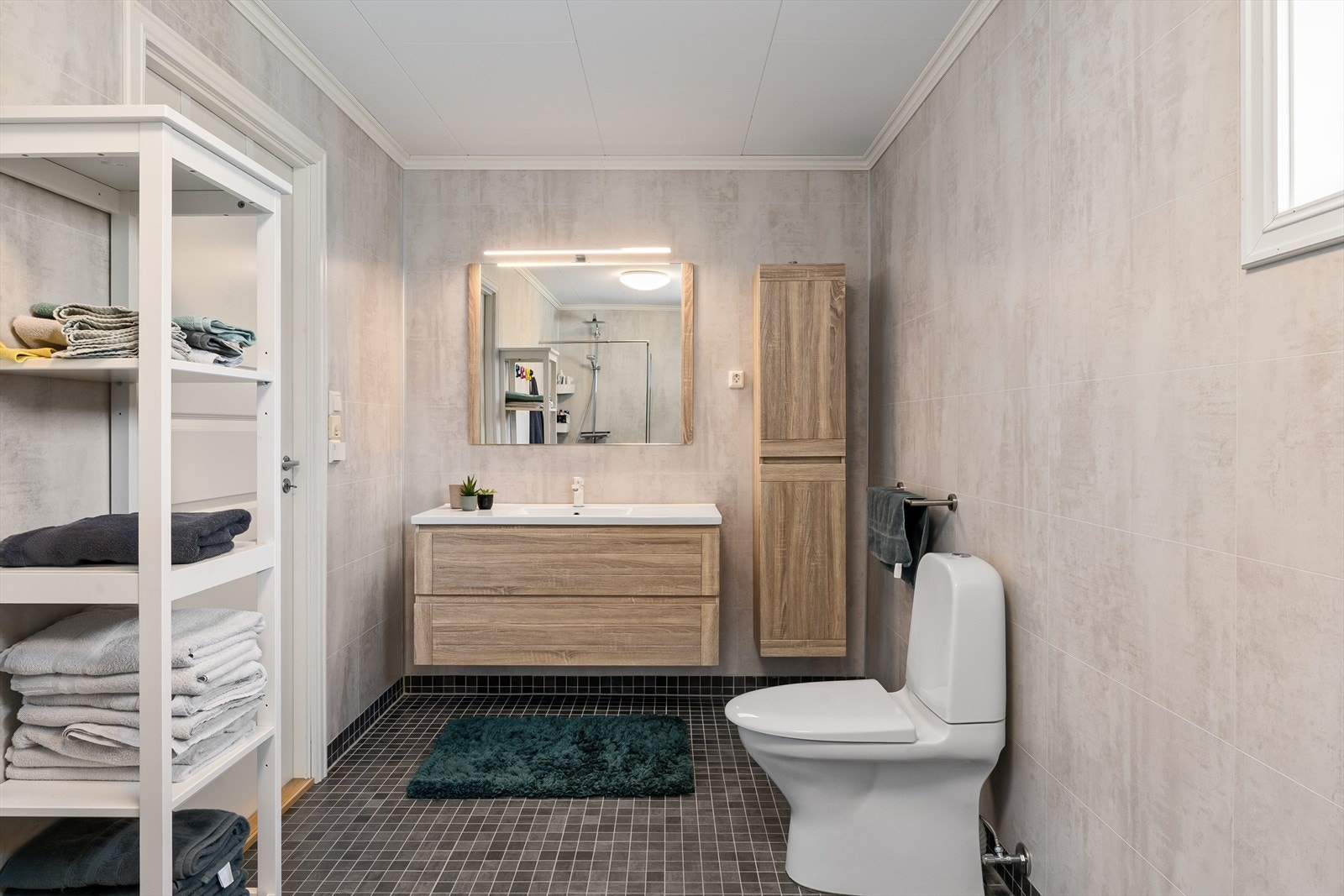 Innbydende bad som ble pusset opp i 2019. Galleribilde