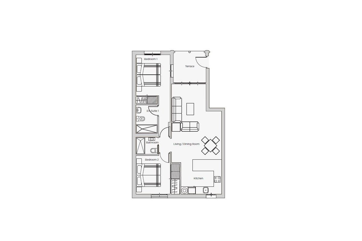 2 soverom Galleribilde