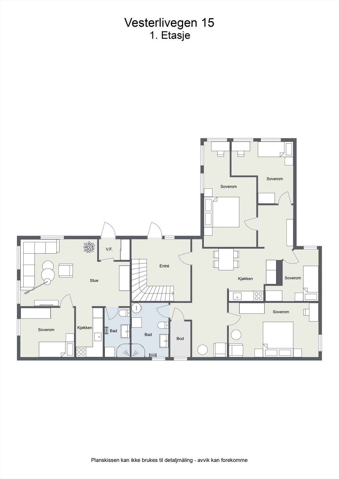 Plantegning- 2D - 1. Etasje Galleribilde