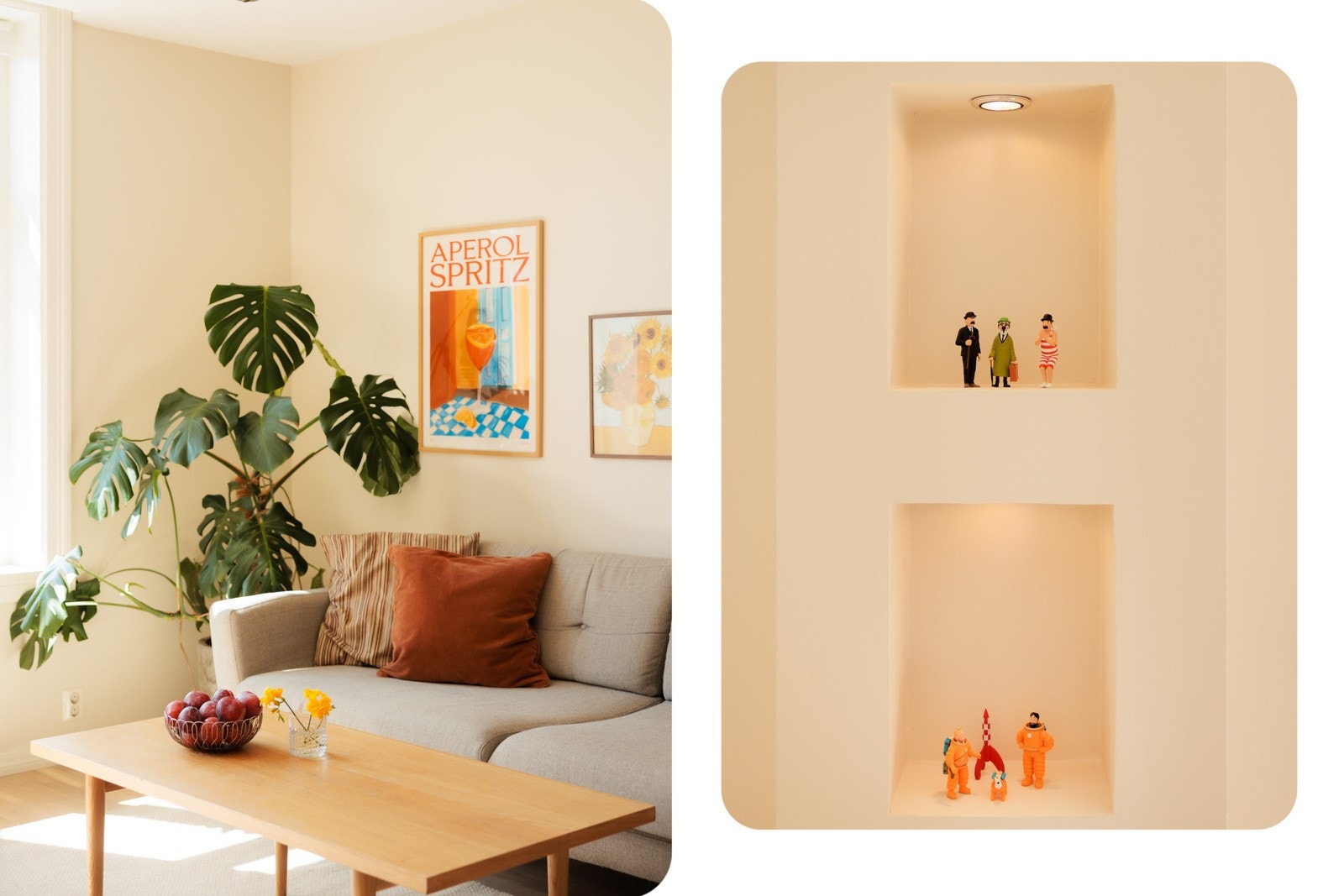 Til venstre for balkongdøren er det integrerte hyller. Galleribilde