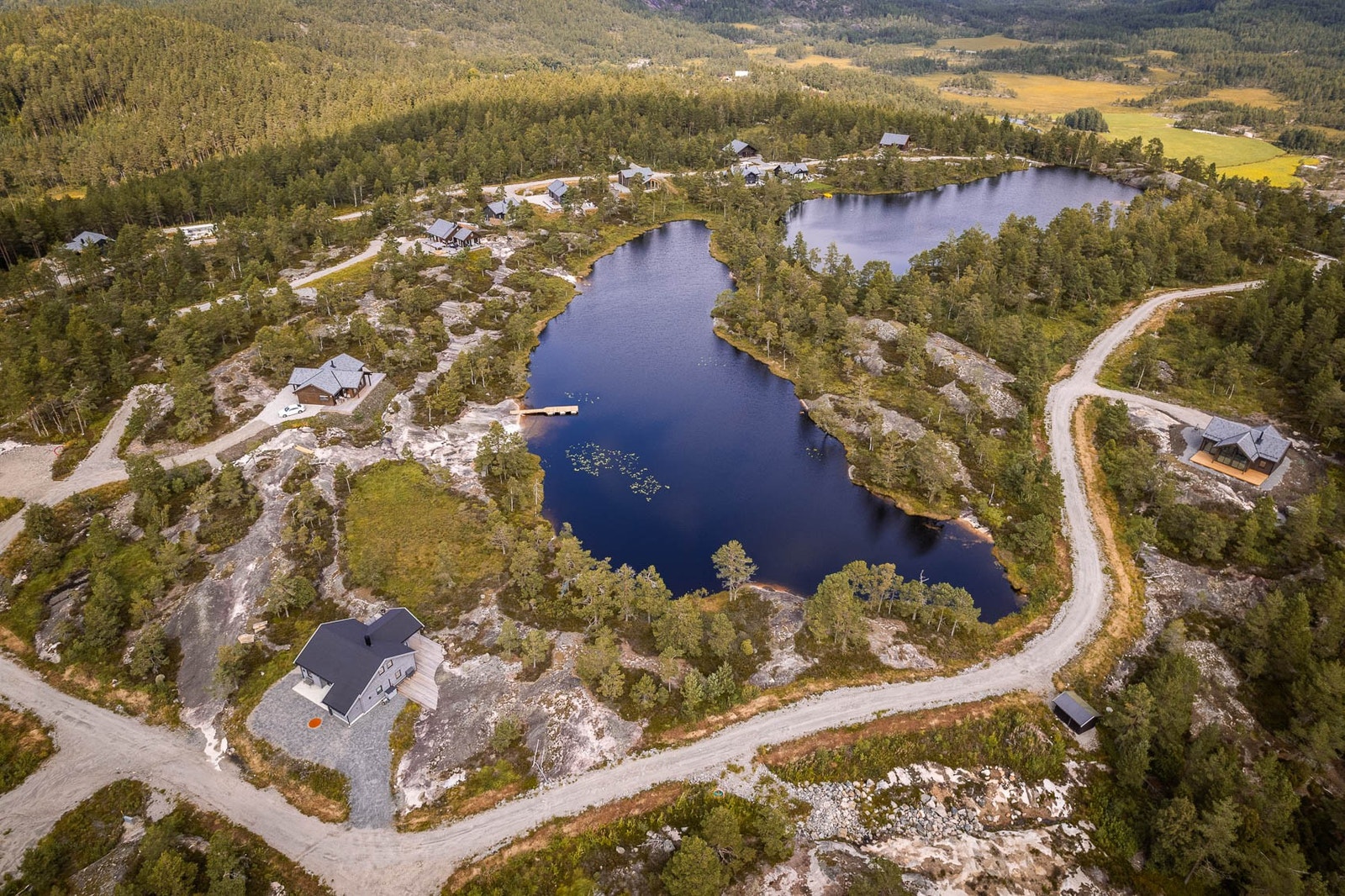 Feltet sett fra luften Galleribilde
