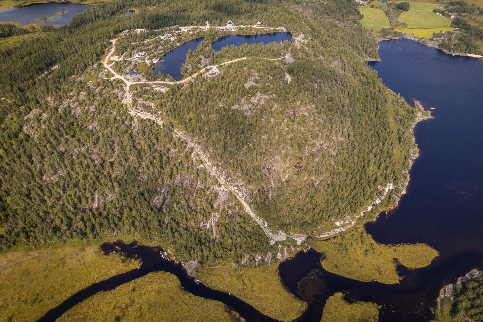 Feltet sett fra luften Galleribilde
