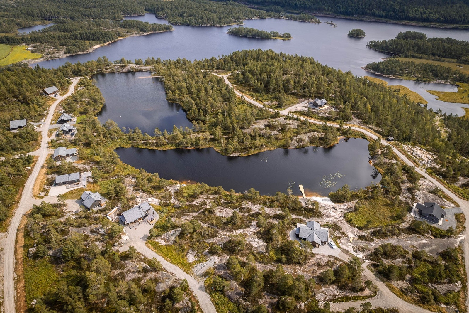 Feltet sett fra luften Galleribilde