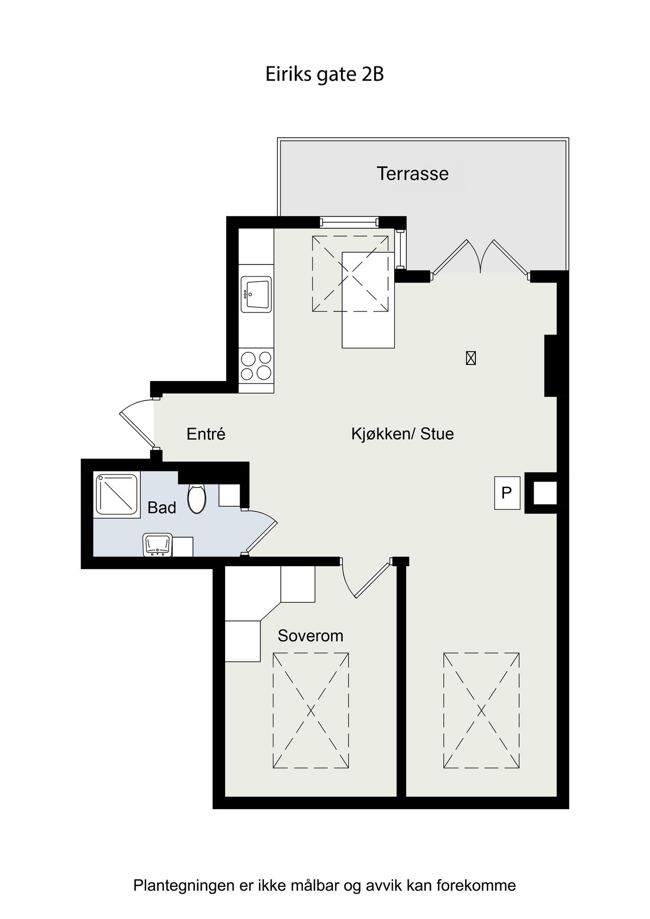 Plantegning - ikke målbar. Avvik kan forekomme. Galleribilde