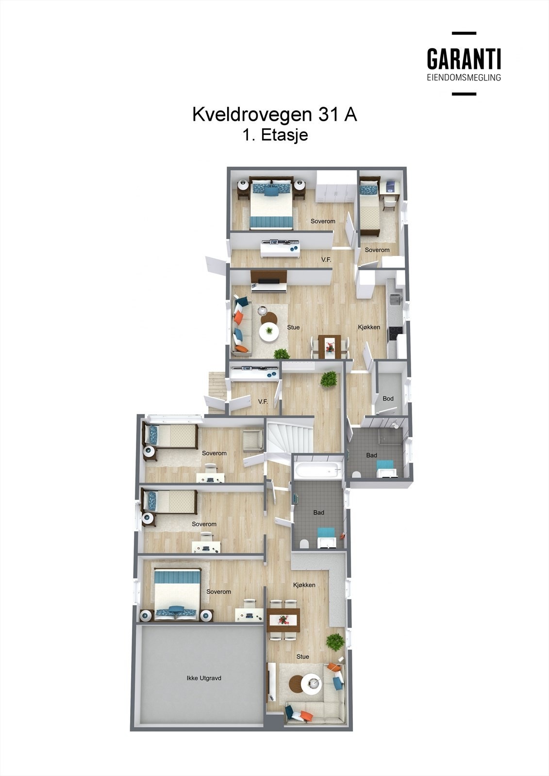 Kveldrovegen 31 A - 3D - 1. Etasje Galleribilde