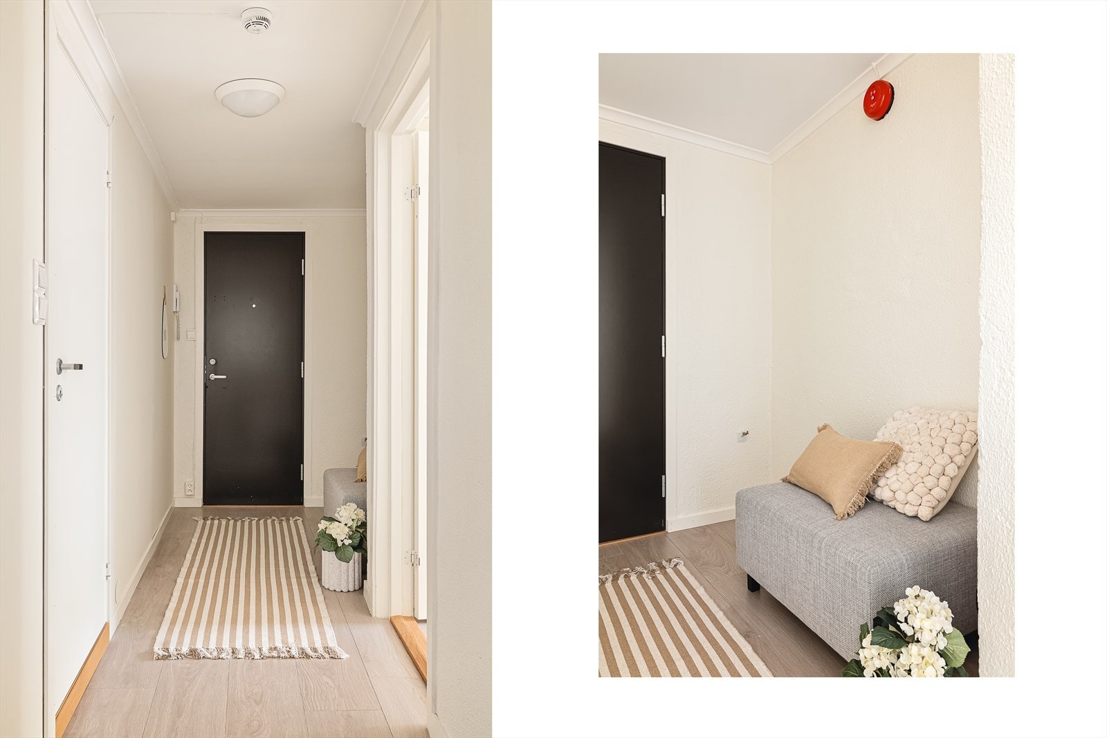 - Lys entré på 6,4 m² med porttelefon som gjør det enkelt å få besøk - Galleribilde