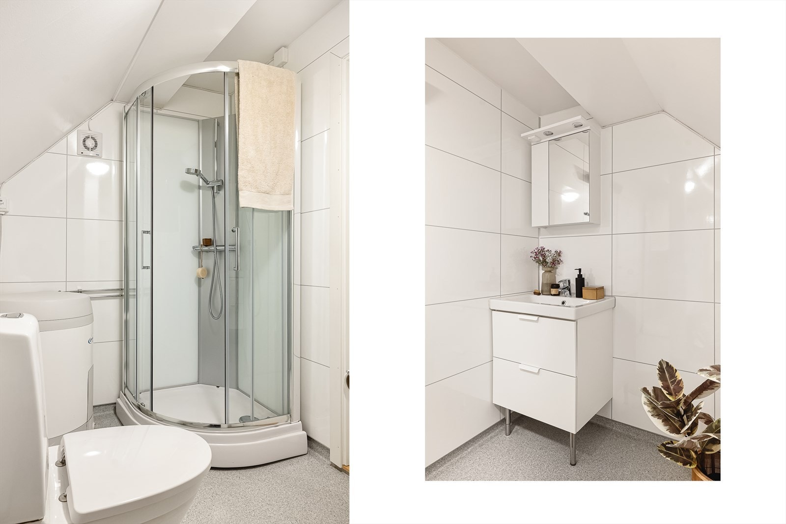 - Lyst bad på 5,5 m² - Galleribilde