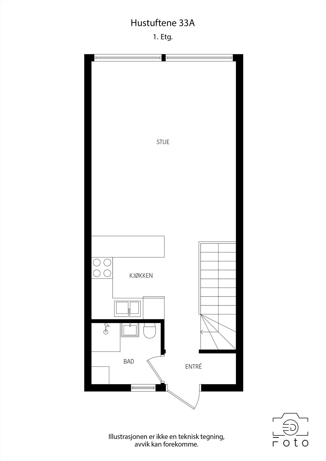 Plantegning 1. etasje Galleribilde
