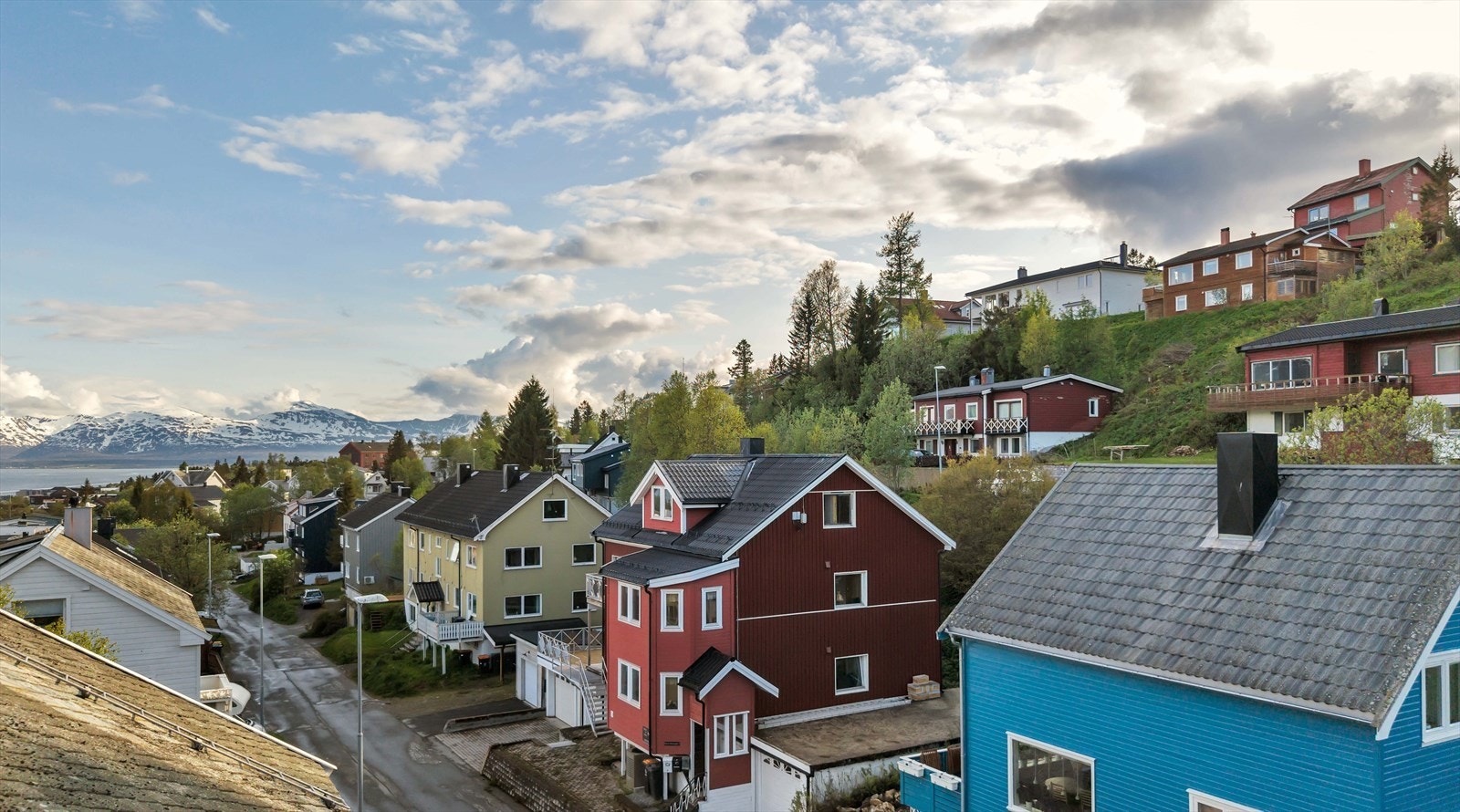 Trafikkstille område nord for sentrum. Galleribilde