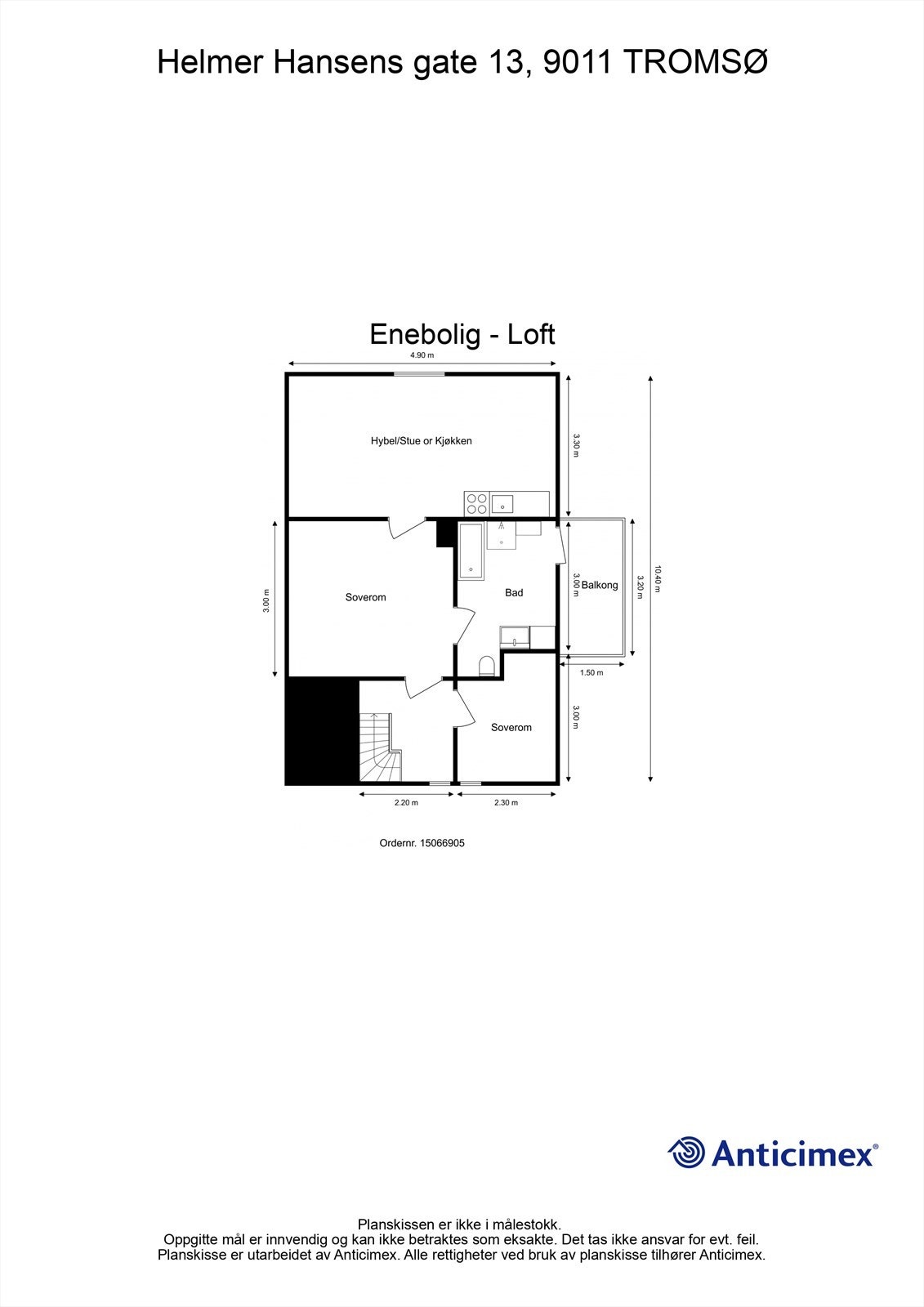 Plantegning - Loft Galleribilde