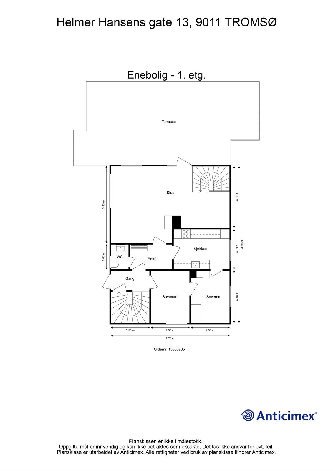 Plantegning - 1. etg. Galleribilde